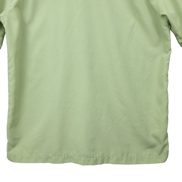 Cubavera Men's Short Sleeve Button-Up Shirt Size Large Green Casual Resort Wear - Picture 11 of 13